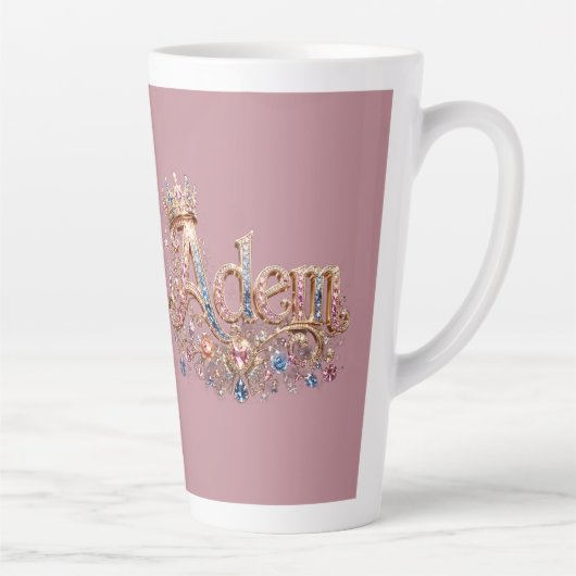 Adam Crown decoratieve wandklok Latte Mok (Rechts)