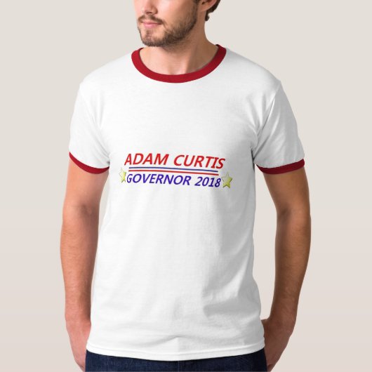 Adam Curtis voor gouverneur T-shirt (Voorkant)