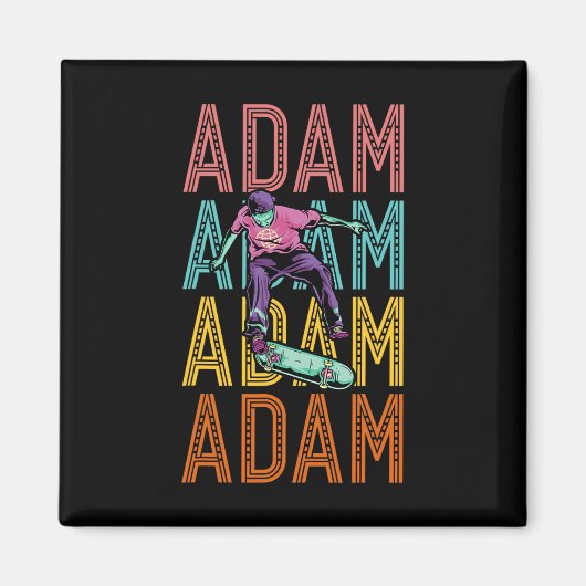 Adam Custom Skateboarden Hob Magneet (Voorkant)