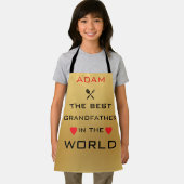 Adam de beste opa ter wereld goud schort (Insitu)