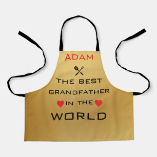Adam de beste opa ter wereld goud schort