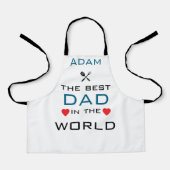 Adam de beste vader ter wereld wit schort (Voorkant)
