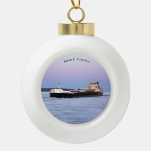 Adam E. Cornelius ball of sneeuwvlokkaneel Keramische Bal Ornament