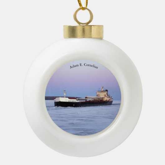 Adam E. Cornelius ball of snowflake ornament (Voorkant)