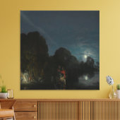 Adam Elsheimer De rest van de vlucht naar Egypte Canvas Afdruk (Insitu (Woonkamer))