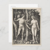 Adam en Eva, 1504 Briefkaart (Voorkant / Achterkant)