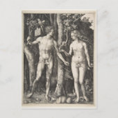 Adam en Eva, 1504 Briefkaart (Voorkant)