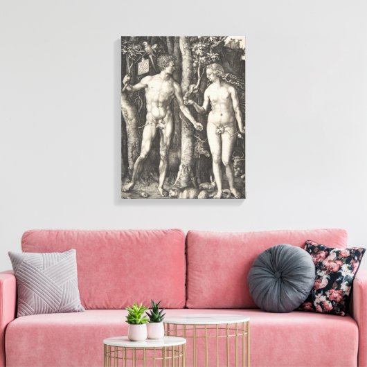 Adam en Eva, 1504 Canvas Afdruk (Insitu (Woonkamer))