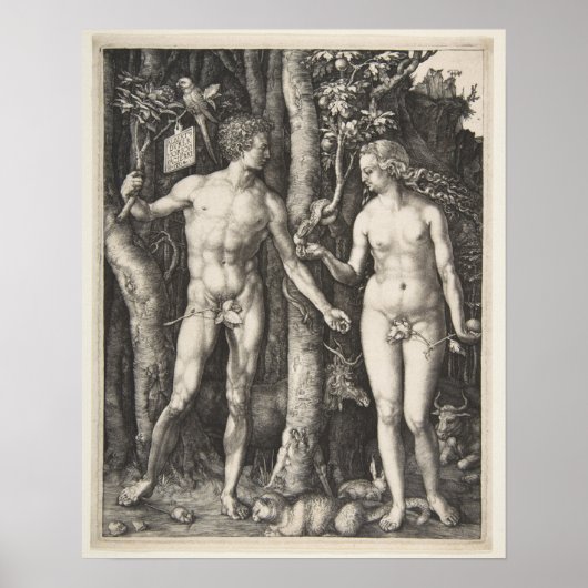 Adam en Eva, 1504 Poster (Voorkant)