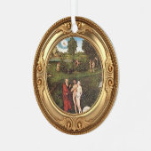 Adam en Eva Advent Jesse Boom Metalen Ornament (Voorkant links)