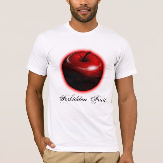Adam en Eva Apple - Het verboden fruit T-shirt (Voorkant)