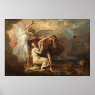 Adam en Eva - Benjamin West Fine Art Poster