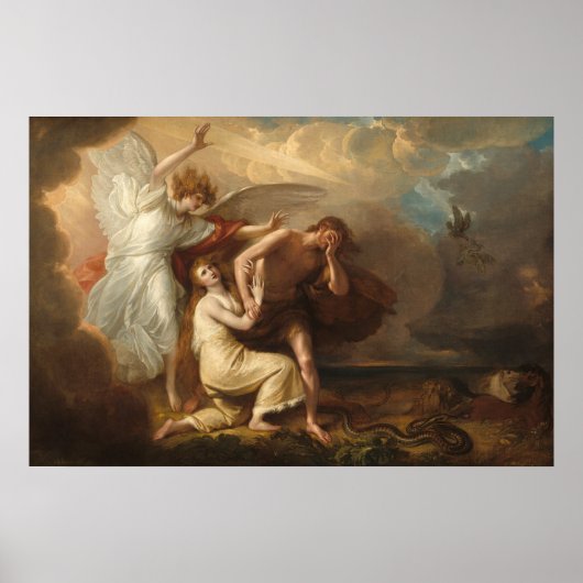 Adam en Eva - Benjamin West Fine Art Poster (Voorkant)