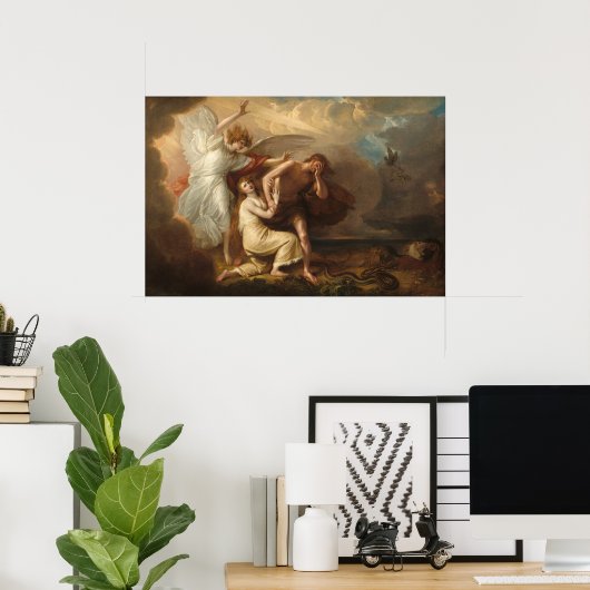 Adam en Eva - Benjamin West Fine Art Poster (Thuiskantoor)
