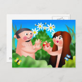 Adam en Eva Briefkaart (Voorkant / Achterkant)