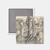 Adam en Eva: De Herfst van Man (Lucas van Leyden) Magneet (Voorkant / Achterkant)
