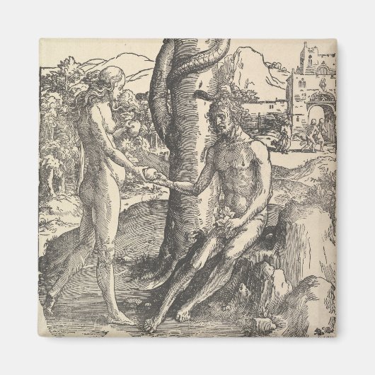 Adam en Eva: De Herfst van Man (Lucas van Leyden) Magneet (Voorkant)