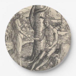 Adam en Eva: De Herfst van Man (Lucas van Leyden) Papieren Bordje