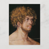 Adam en Eva, detail van Adam's hoofd Briefkaart (Voorkant)