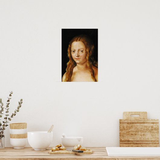 Adam en Eva, detail van Eve's hoofd Poster (Keuken)