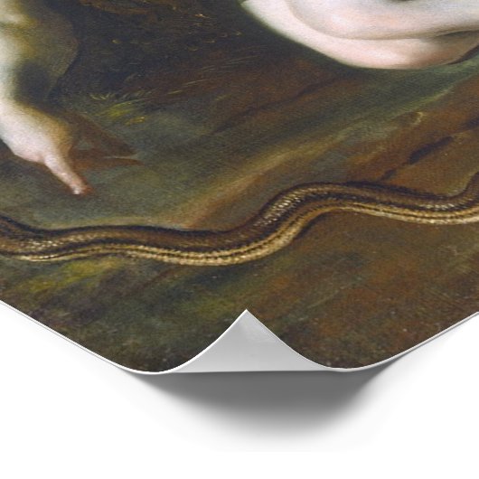 Adam en Eva - Domenichino Fine Art Poster (Hoek)
