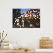 Adam en Eva - Domenichino Fine Art Poster (Keuken)