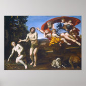 Adam en Eva - Domenichino Fine Art Poster (Voorkant)