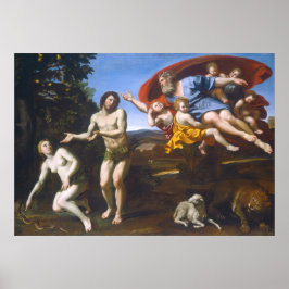 Adam en Eva - Domenichino Fine Art Poster