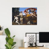 Adam en Eva - Domenichino Fine Art Poster (Thuiskantoor)