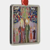 Adam en Eva en hun dertien tweelingen Metalen Ornament (Rechts)