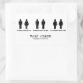 Adam en Eva en... stickers! Rechthoekige Sticker (Tas)