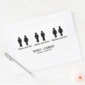 Adam en Eva en... stickers! Rechthoekige Sticker (Envelop)