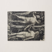 Adam en Eva Engraving door Albrecht Durer Legpuzzel (Horizontaal)