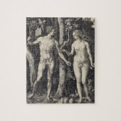 Adam en Eva Engraving door Albrecht Durer Legpuzzel (Verticaal)