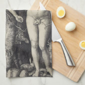 Adam en Eva Engraving door Albrecht Durer Theedoek (Quarter Fold)