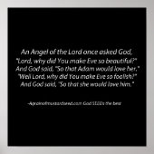 Adam en Eva Fun Christelijk Poster (Voorkant)