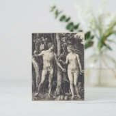 Adam en Eva, gegraveerd door Albrecht Durer Briefkaart (Staand voorkant)
