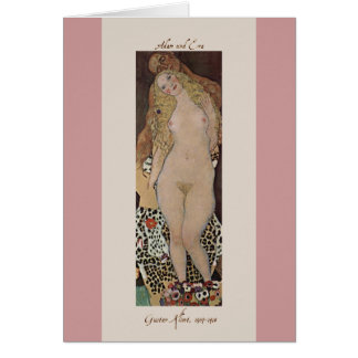 Adam en Eva Gustav Klimt Kaart 1917-1918