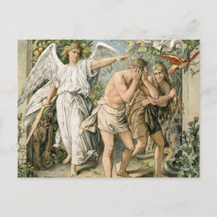 Adam en Eva hebben het Paradise uitgeroeid Briefkaart