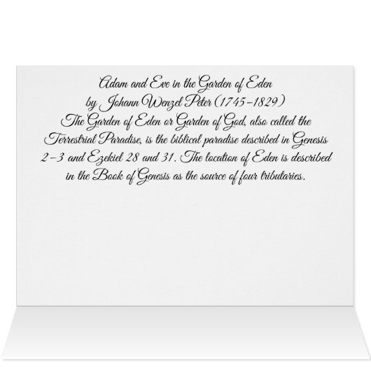 Adam en Eva in de Tuin (Binnen Horizontaal (Boven))