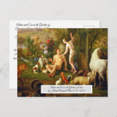 Adam en Eva in de Tuin Briefkaart (Voorkant / Achterkant)