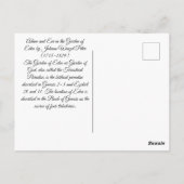 Adam en Eva in de Tuin Briefkaart (Achterkant)