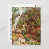 Adam en Eva in de tuin Briefkaart (Voorkant / Achterkant)