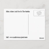 Adam en Eva in de tuin Briefkaart (Achterkant)