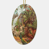 Adam en Eva in de tuin Keramisch Ornament (Links)