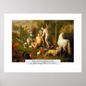 Adam en Eva in de Tuin Poster (Voorkant)