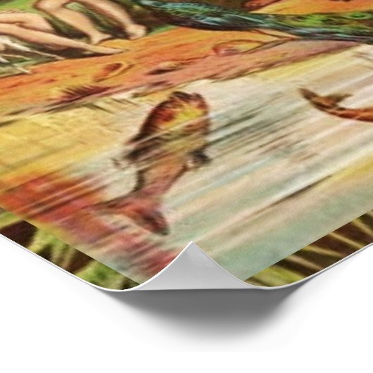 Adam en Eva in Eden Poster (Hoek)