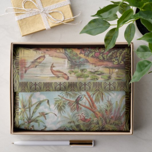 Adam en Eva in het tuinweefselboek Tissuepapier (Geschenk)