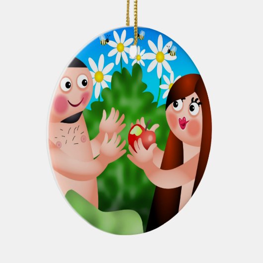 Adam en Eva Keramisch Ornament (Rechts)