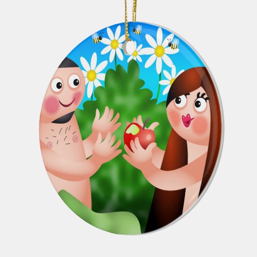 Adam en Eva Keramisch Ornament (Links)